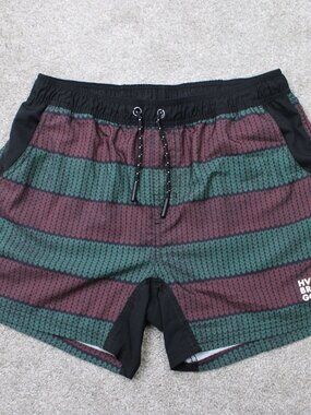 HVIII Brand Goods Goat Shorts Mens XL Purple/Green 5" Not Dead Yet NDY Stretch